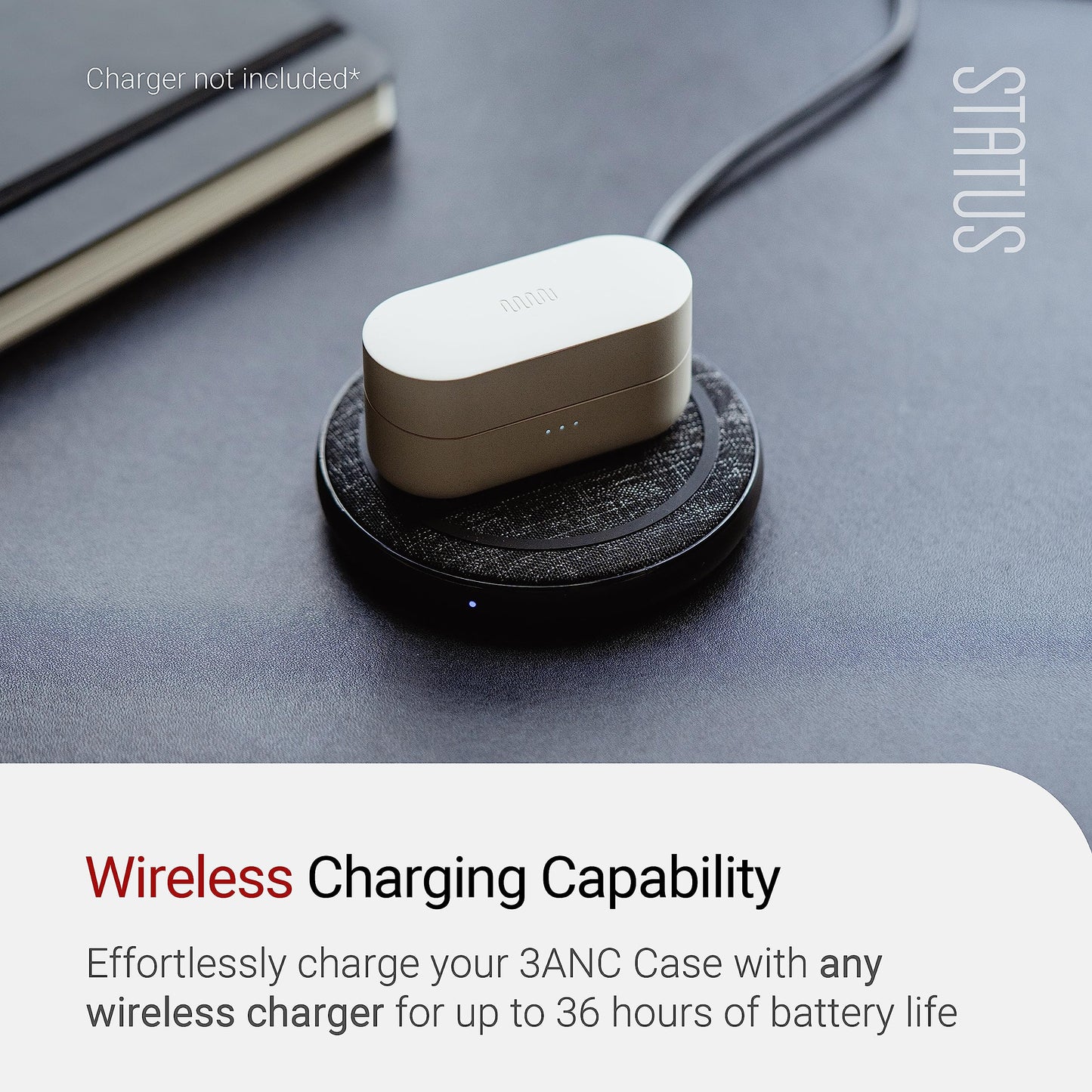 Status Audio Between Pro True Wireless Earbuds - Small Charging Case - 4 Microphones - Hybrid Triple Driver - 12 + 36 Hour Battery - Bluetooth 5.2 - Noise-Isolating Fit - IPX5 Water Resistant Ear Buds